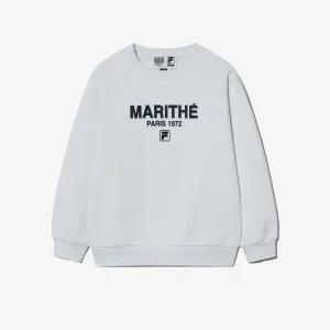 [휠라키즈] 휠라키즈 X 마리떼 라운드 맨투맨 (FK2POG4M02X_IVY)