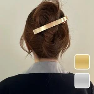 반묶음 메탈 집게핀 헤어 무광 올림머리 삔 핀