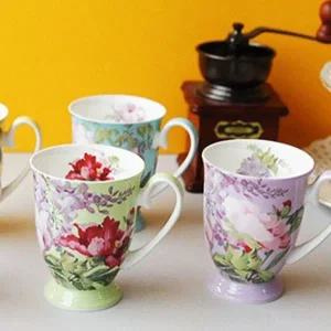 고품질 마제스티 본차이나 라일락 머그컵 5P세트 커피잔 커피컵 (WE70268)