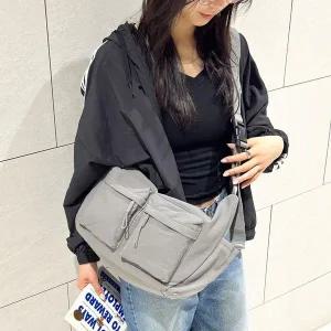 [골드스마일]투포켓 빅사이즈 기저귀 가방 가벼운 나일론 크로스백