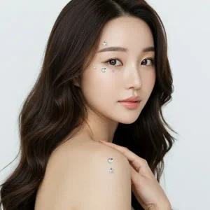 나비닷 큐빅 페이스 스티커