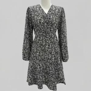 [다잇템] 여성 후레아 슬릿 짧은 패턴 랩 사랑스러운 꽃무늬 원피스_23541168_588872