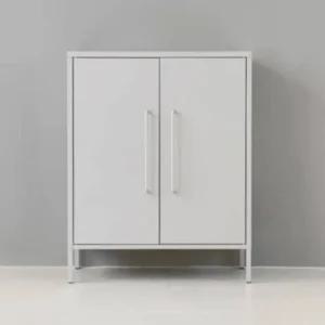 마켓비 철제 수납장 다용도실 사무실 캐비넷 그레이