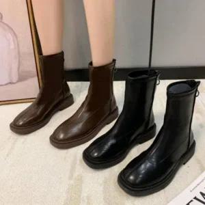 여성 사계절 방수 쫀쫀 스판 삭스 앵클 부츠 2컬러