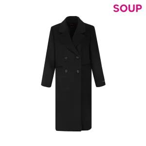 [롯데백화점]SOUP 헤링본 테일러드 더블 코트 (SBBHC34)