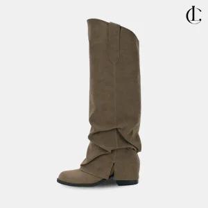 엘케이트 여자 스웨이드 롱부츠 키높이 부츠 LNIN009