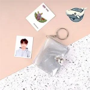 투명 키링 미니앨범 카드 보관함 소중한 사진 미니앨범 증사앨범 시그증사앨범