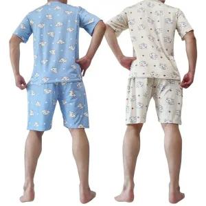 [아우트]남자잠옷 파자마 잠옷 반팔 냉감 여름