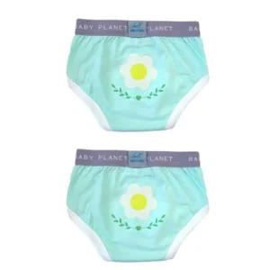 베이비플라넷 유아 배변훈련팬티 꽃넝쿨그린민트 M X2 BNS