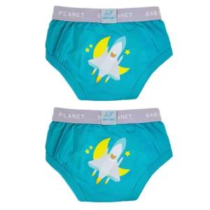 베이비플라넷 유아 배변훈련팬티 곰돌이우주선 S X2개 BNS