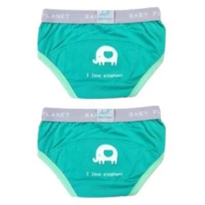 베이비플라넷 유아 배변훈련팬티 엘리펀트그린 L X2개 BNS