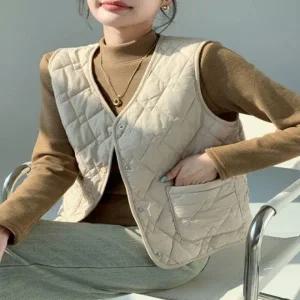 여자 3컬러 가을 겨울 세미 기모 경량조끼 패딩조끼 패딩 조끼 베스트 얇은