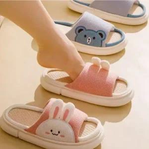 여름 커플 토끼 곰돌이 슬리퍼 발편한 사무실 슬리퍼
