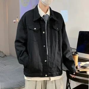 간절기 데님 청자켓 남성 루즈핏 아우터 캠퍼스룩 대학생룩