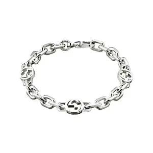 [구찌] YBA620798002(620798 J8400 8106)인터로킹 G 실버 팔찌