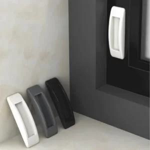 무타공 접착 유리문 샷시 창문 붙이는 손잡이 화이트