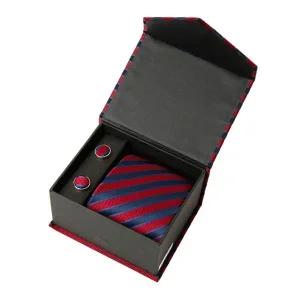 [콩심팥심]네이비사선 넥타이 커프스링크세트