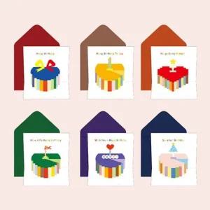 기념일팝업카드 생일카드 3D팝업카드 6P 팝업카드 카드세트 네잎클로버 크리스마스카드