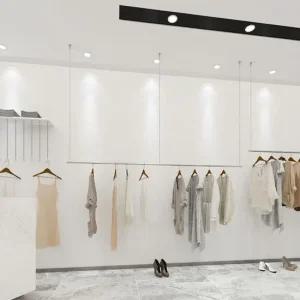 천장형행거 천장형 와이어 파이프 옷가게 120cm 공간활용행거 밀폐형헹거 커튼형행거