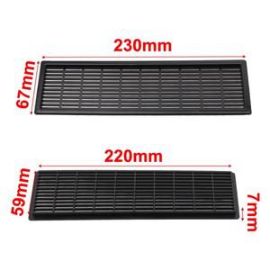 커버 환기 그릴 공기 통풍구 공간 메쉬 플라스틱 직사각형 구멍 실버/블랙 1pc 욕실 문