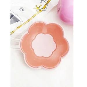 [피커]플라워 브라 누드 실리콘누드브라 뽕누드브라 볼륨