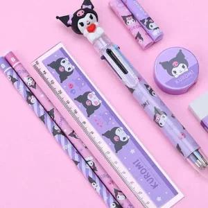 필기 산리오캑릭터즈 케이스 문구세트 쿠로미