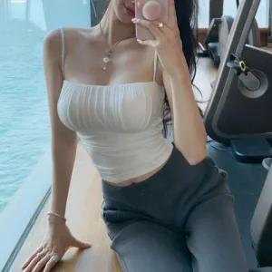 [피커]캡내장 볼륨 셔링 여성의류 AJS-008