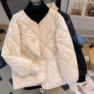 [하프클럽/]데일리 깔끔 스타일걸스 다이아몬드 올데이 퀄팅 점퍼