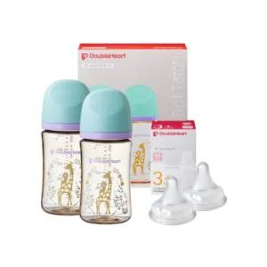 더블하트 노꼭지 트윈팩 M 젖꼭지 세트 240ml 블루밍