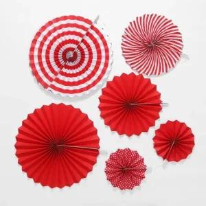페이퍼휠 6p 세트 레드 프로포즈 스튜디오 소품 파티룸 백일상 돌잔치 홈파티 촬영용