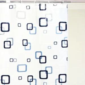 패턴 샤워커튼 150x180cm 화장실 무타공 목욕 목욕탕 방수 패브릭 화장실 린넨 압축봉 반투명