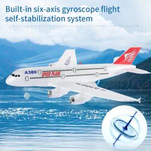 A380 RC 기 고정 장난감 버스 드론 선물 날개 비행 야외 에어 무선 쉬운 거품