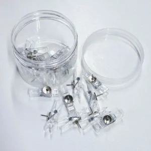 투명 클립 집게 사진 고정용 20개 게시판 압정 코르크보드