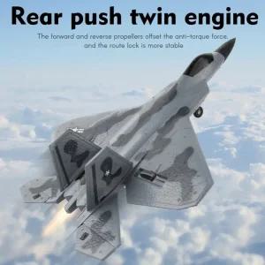 비행기 간 전투기 모델 이중 무선RC 통로 Rc 폼 FX822 판매 국경 F22