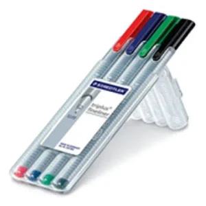 자재 스테들러 트리플러스 화인라이너 4색 334-SB4/(0.3mm 세트) 갑(10개입)