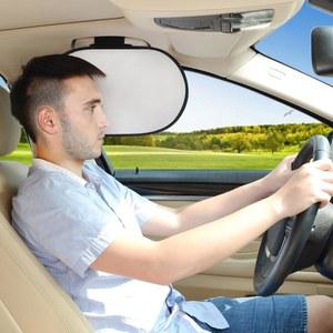 자동차 창문 선라이드 TFY 실내 지붕 손잡이 장착 선 블로커 & 선쉐이드 - 실버