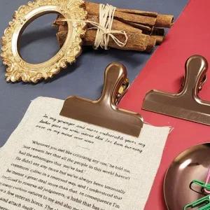 SFr 디자인 메탈 집게 로즈골드 사무용집게 메모집게 인테리어집게 예쁜집게 금속집게