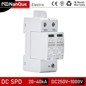 경제적인 태양광 발전 DC SPD 서지 보호기 2P 20KA 250V 1000V 고효율 번개 장치