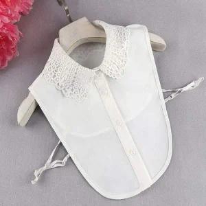 펀칭 패턴 레이어드 넥케이프 페이크 카라 이너셔츠