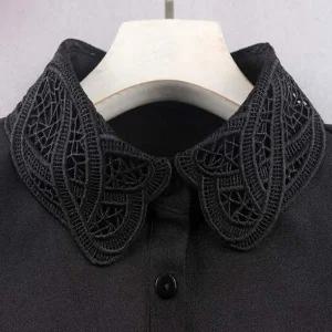 자수 펀칭 클래식 페이크 카라 넥케이프 이너셔츠