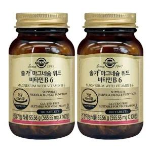 솔가 마그네슘 위드 비타민 B6 100정X2개23276391672029