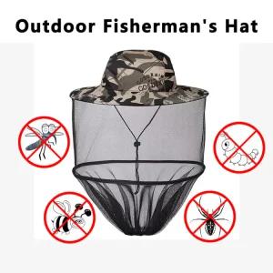 모기 공구 여름용 낚시 물림 모자 망사가 야외 방지용