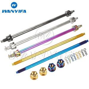 Wanyifa 티타늄 휠 액슬 M10x280mm 오토바이 앞바퀴 코어 및 너트 양쪽 Ti 허브 (혼다 야마하 스즈키 용)