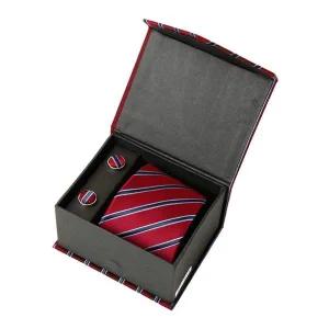 레드사선 넥타이 커프스링크세트