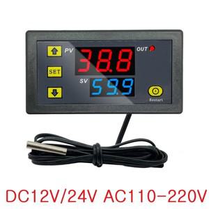 DC 12V/24V AC110-220V 프로브 라인 20A 디지털 온도 제어 LED 디스플레이 조절기 (열 냉각 장비 포함)