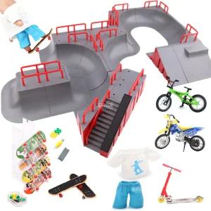 핑거 코너 파크 훈련 있는 키트 계단이 포함된 자전거 스 보드 램프와 롤인 장난감이