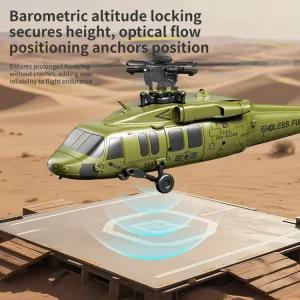 소년용 헬리콥터 흐름 드론 비행기 지정 장난감 위치 고도 브러시리 원격 제어 무선 RC 광학 스 유지 기능