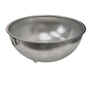 고리 원형보울 스텐 타공 채반바구니 5호 대형 채반 야채바구니 거름망 스텐레스 타공채반