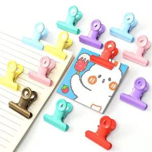 미니집게 작은 사무실 사무용 스틸 집게 블루