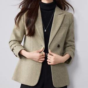 [패션시그널]데일리픽 헤링본 더블자켓 7538E1